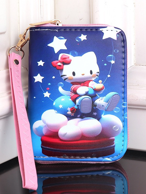 Comercio exterior transfronterizo Hello Kitty gato de dibujos animados lindo dibujos animados niños Niña estudiante titular de la tarjeta monedero