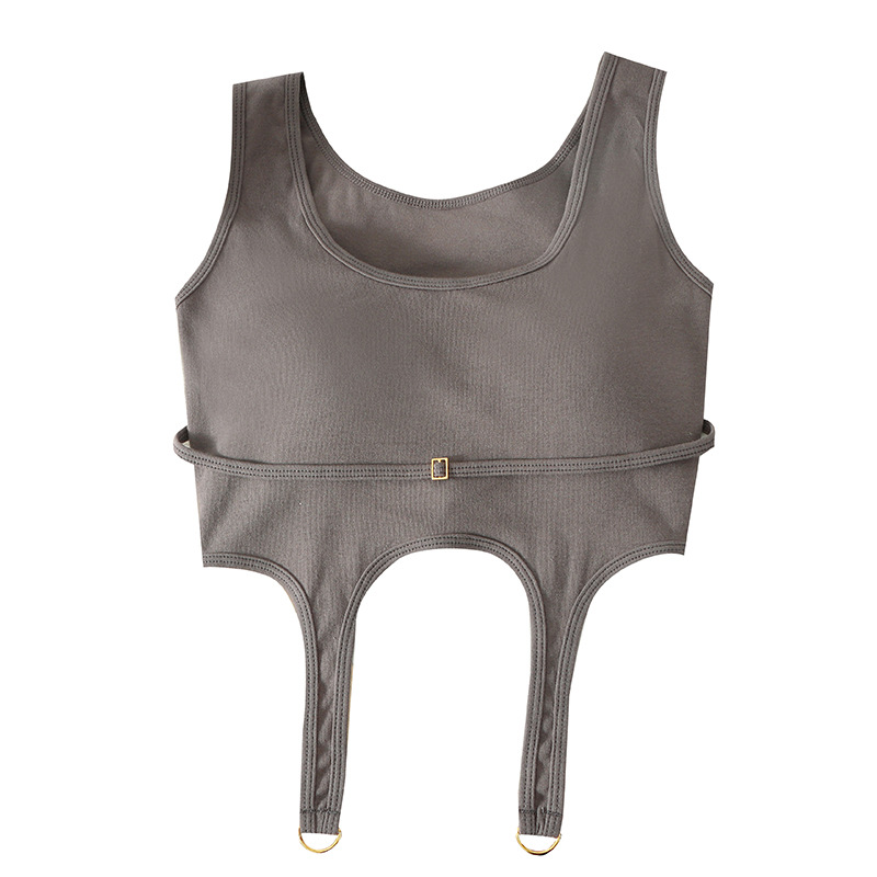 Belleza espalda camisola chic de las mujeres irregulares chica caliente ropa exterior ropa interior Copa fija todo partido tubo inferior superior Chaleco de las mujeres