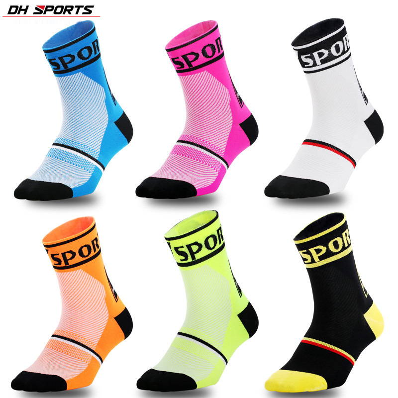 DH sports cycling running basketball sports breathable function cross-border mid-tube socks
