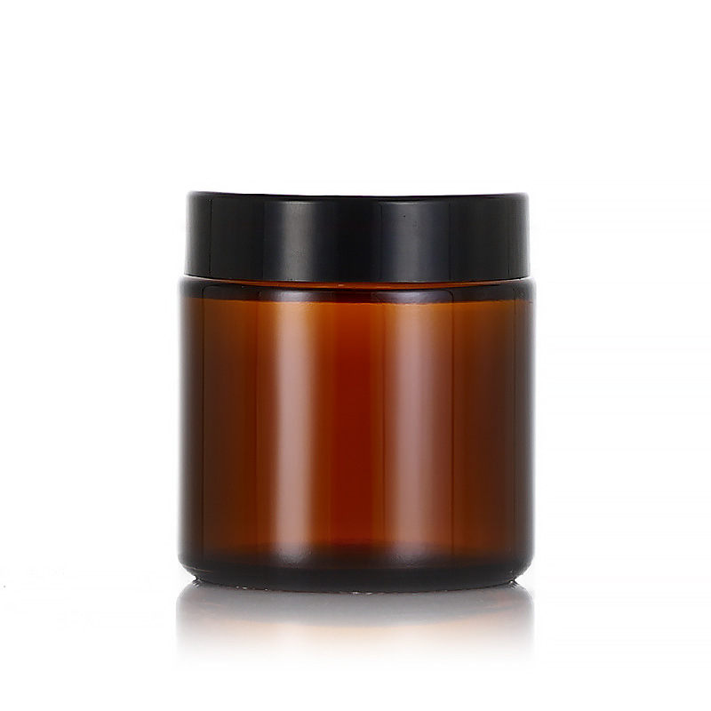 Tarro de crema de vidrio marrón de 50 g, tarro de crema facial y para ojos de 30 g, tarro de embalaje cosmético a prueba de luz de 100 g, botella a prueba de luz