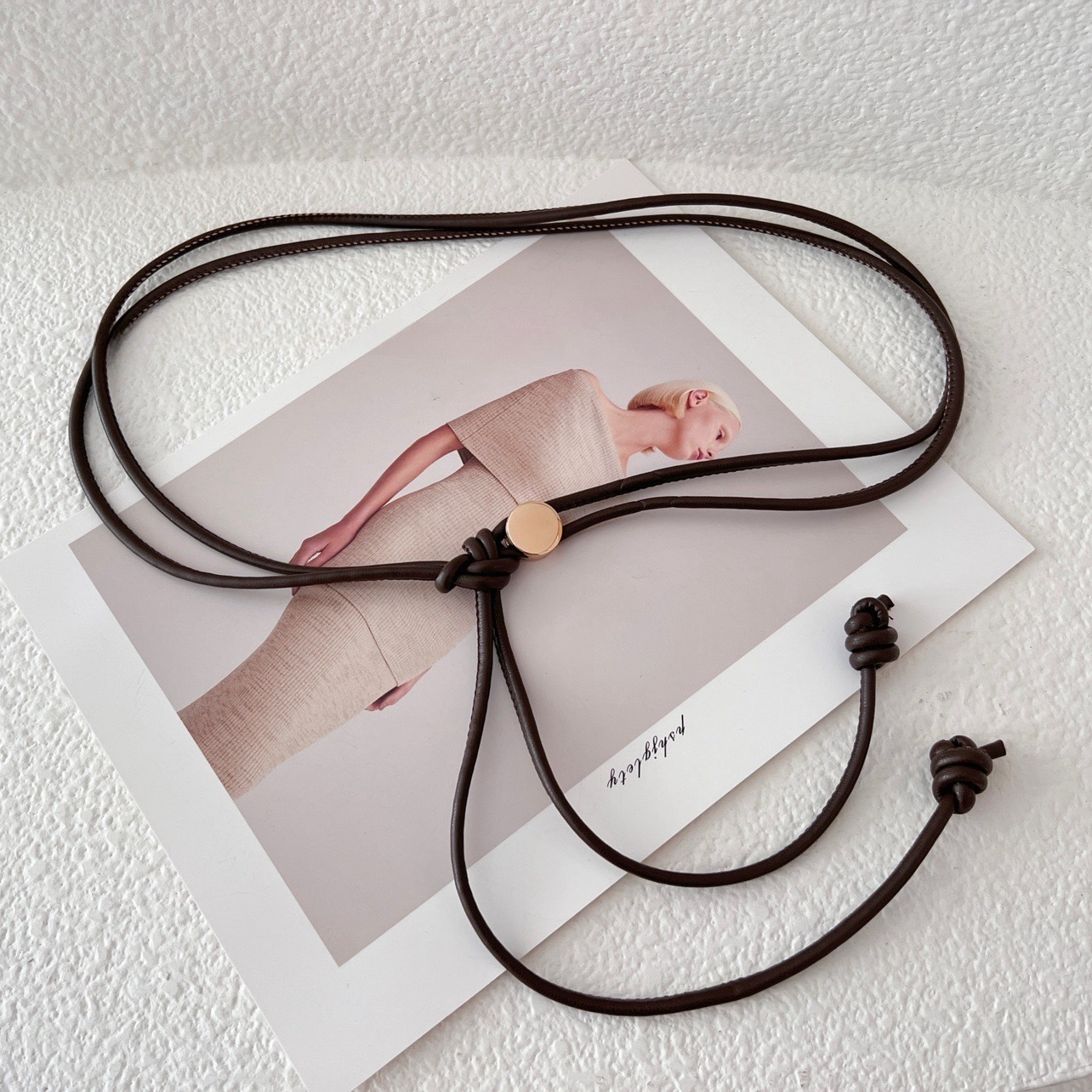 New Soft Leather Rope Thin Belt Women's Summer Dress Shirt Fashion Decoration All-match Adjustable Long Waist Rope Fashion