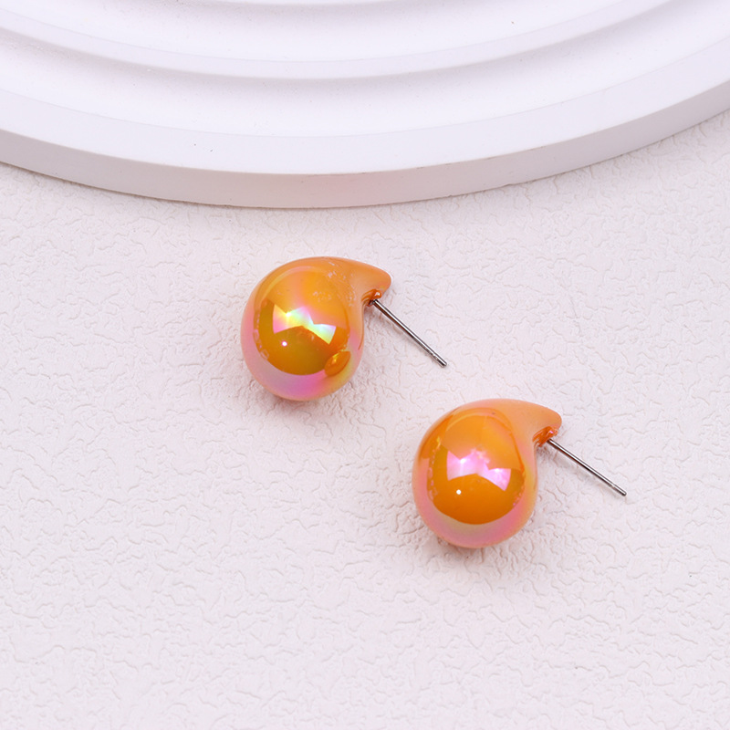 1 Pair Simple Style Classic Style Water Droplets Patchwork Arylic Ear Studs display picture 15