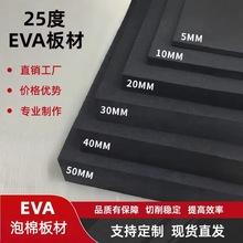 厂家批发黑色25度高弹eva发泡泡棉板材抗震防撞eva泡沫瑜伽垫地垫