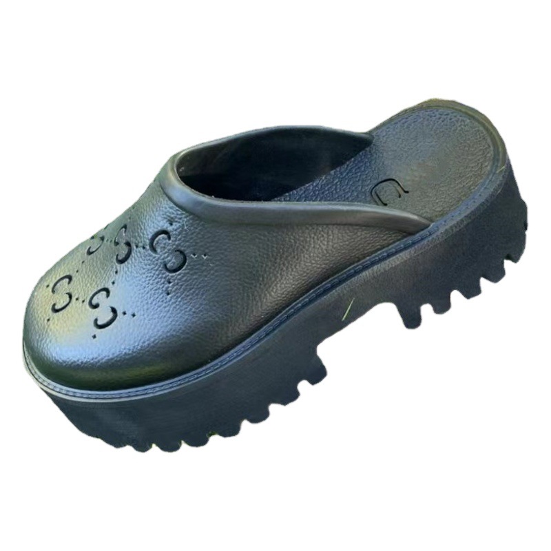 High Version of Crocs 2022 Spring and Summer New Platform Sole Increased Baotou Back Hollow Slippers Cut Out Breathable Couple Sandals