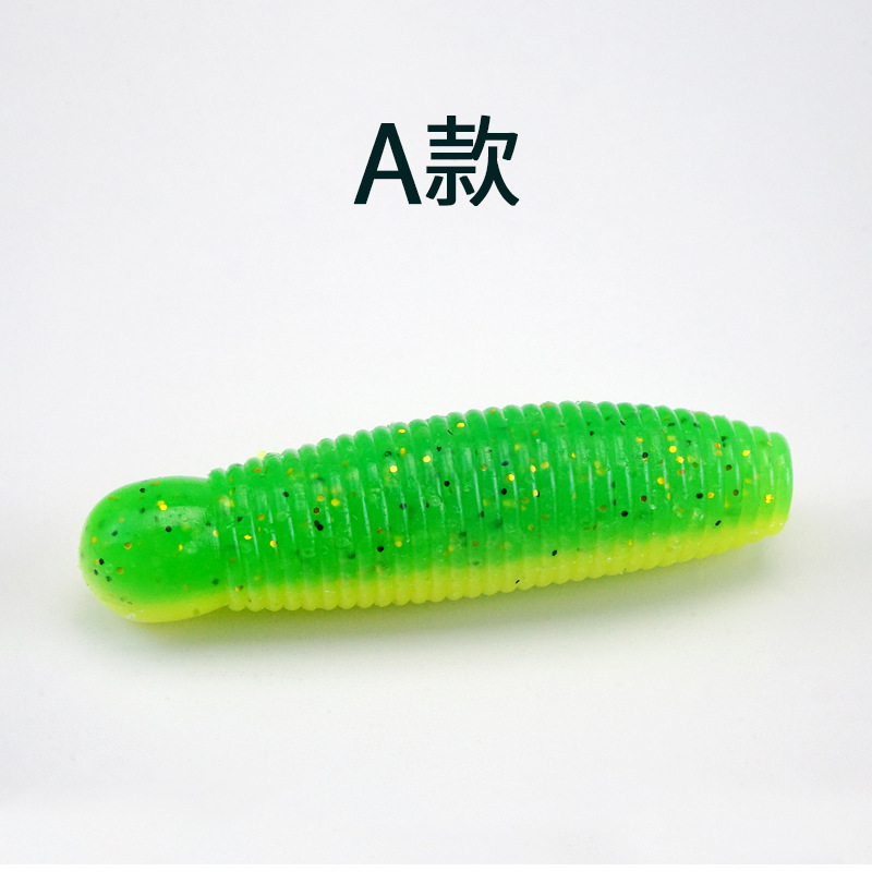 3cm 4cm 5cm 6cm路亜ジャガイモ軟餌微物ジャガイモ軟虫と生臭い塩と黒偽餌が沈んでいる|undefined