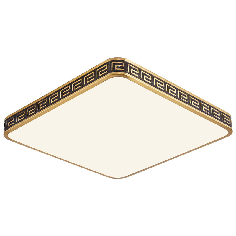 Luz de techo de la sala de estar nuevo estilo chino de cobre de alto nivel estilo chino simple atmósfera dormitorio sala de estudio luz principal 667L