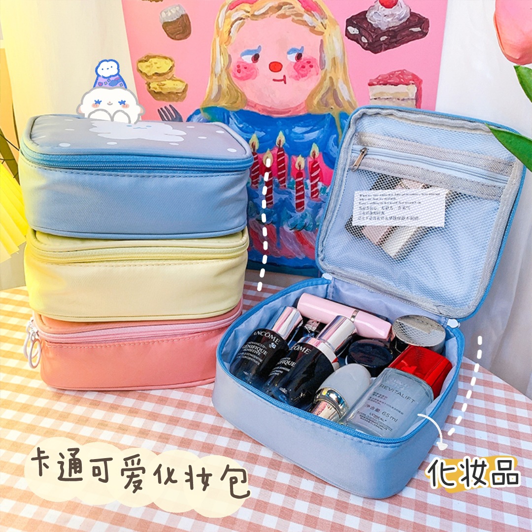 Cartoon Large-capacity Cosmetic Storage Bag Girl Portable Travel Wash Bag Japanese Cute Student Storage Bag