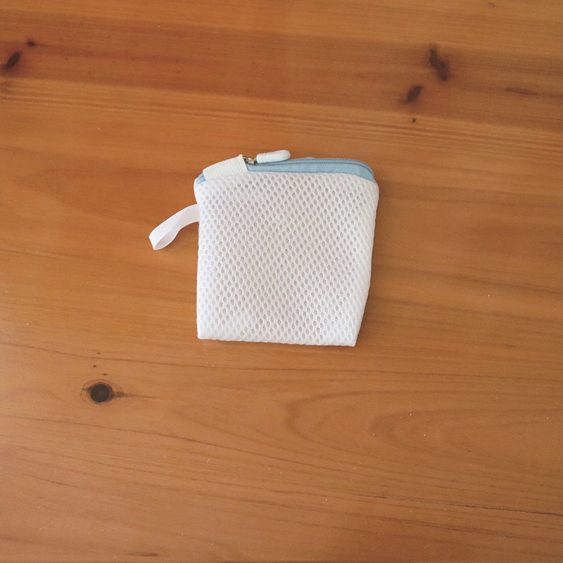 사각 가방 블루 10*10cm