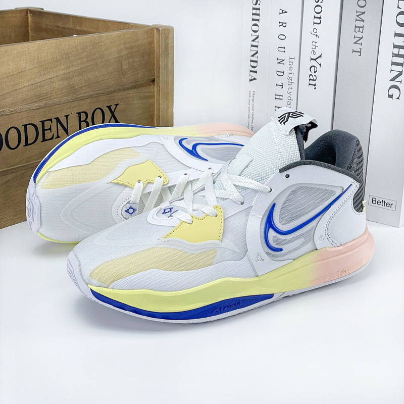 Putian Spring and Summer Owen 5 Bai Lan Huang Full Palm Air Cushion Breathable Men's and Women's Practical Sports Basketball Shoes for Students