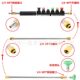 Cross-border high-pressure car wash water gun extension rod 2 meters air conditioning cleaning extension rod stainless steel five-color nozzle Amazon