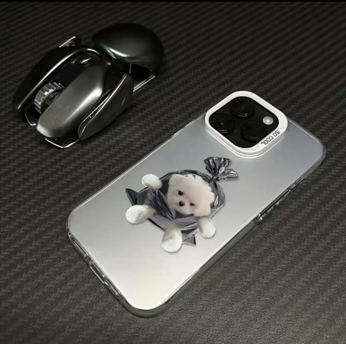 Nuevo bolso para cachorro para iPhone 16 funda para teléfono móvil Apple 15promax/14 Europa y América 13pro12 mujer 11