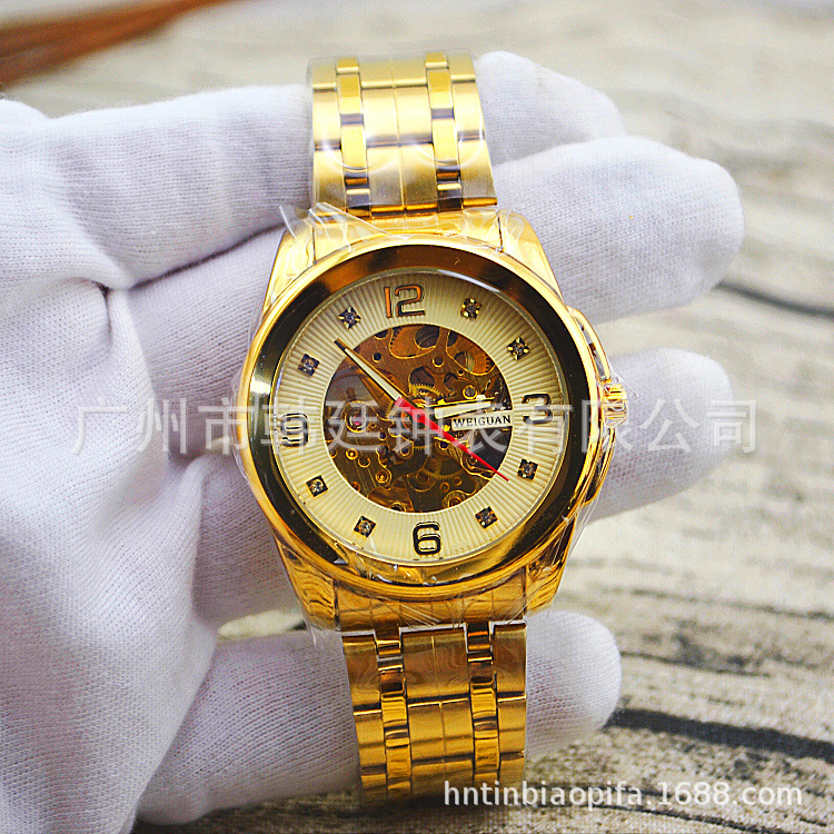 Foreign trade genuine goods automatic mechanical watch men's hollow Tourbillon luminous fashion one-piece delivery 2022 New