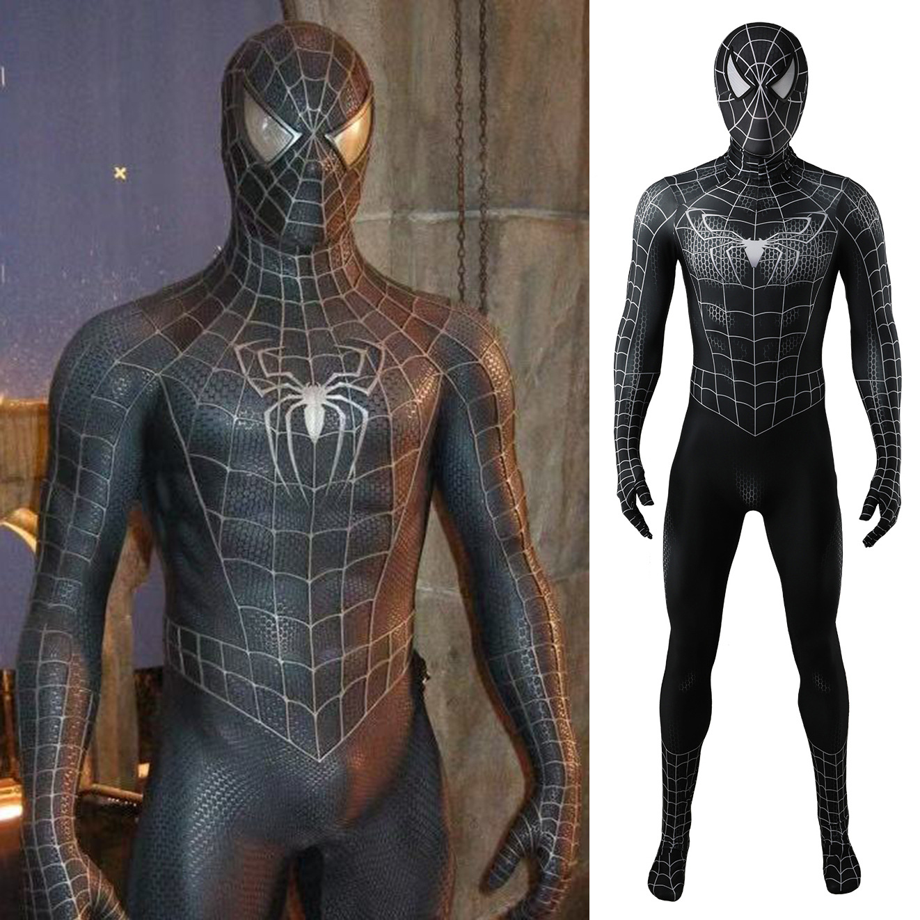 Black Venom Spider-Man Cosplay Halloween Costume Spider-Man Clothes Men's Bodysuit Comic Show Costume