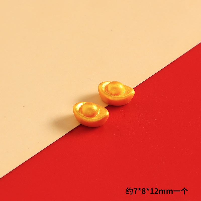 新年福娃元宝字牌樹脂部品diyクリームゴム携帯ケースヘアピン冷蔵庫貼り装飾材料