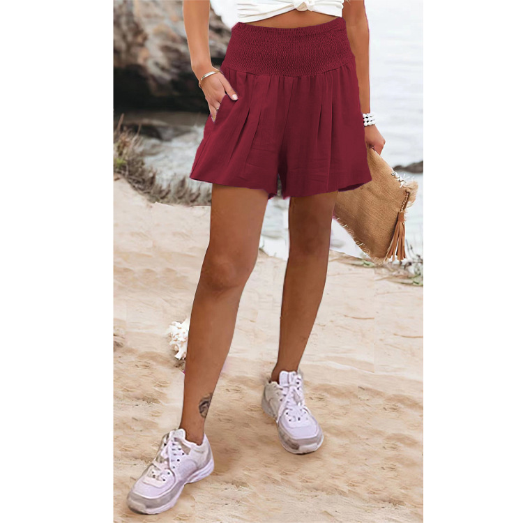Summer Season Women'S Gender Women's Daily Fashion Solid Color Shorts Patchwork Casual Pants