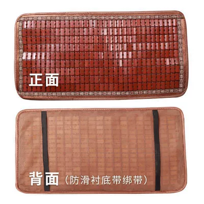 Summer tricycle and electric vehicle cooling seat cushion, summer motorcycle bamboo mat, breathable cooling pad wholesale (Cool pad) - 35x24-carbonized-color-full-bamboo-no-edges-no-straps