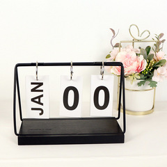 2022創意擺件倒計時 實木檯曆裝飾 紀念日周年翻頁木質日曆支架