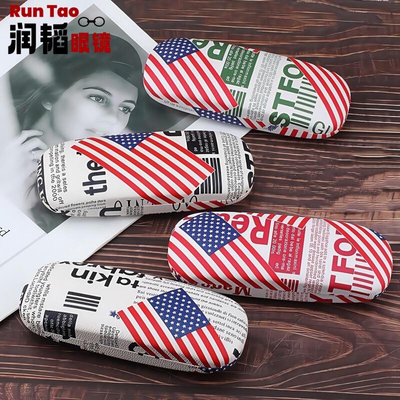 Optical Glasses Box Pressure Resistant Glasses Box Leather Case Sunglasses Presbydering Glasses Packaging Box Accessories Mirror Cloth EVA Glasses Box