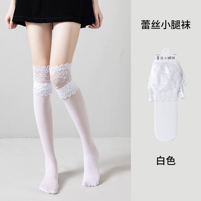 Medias japonesas de pantorrilla de terciopelo JK, calcetines de tubo de estufa, medias finas de primavera, verano y otoño, calcetines por encima de la rodilla de color sólido de moda