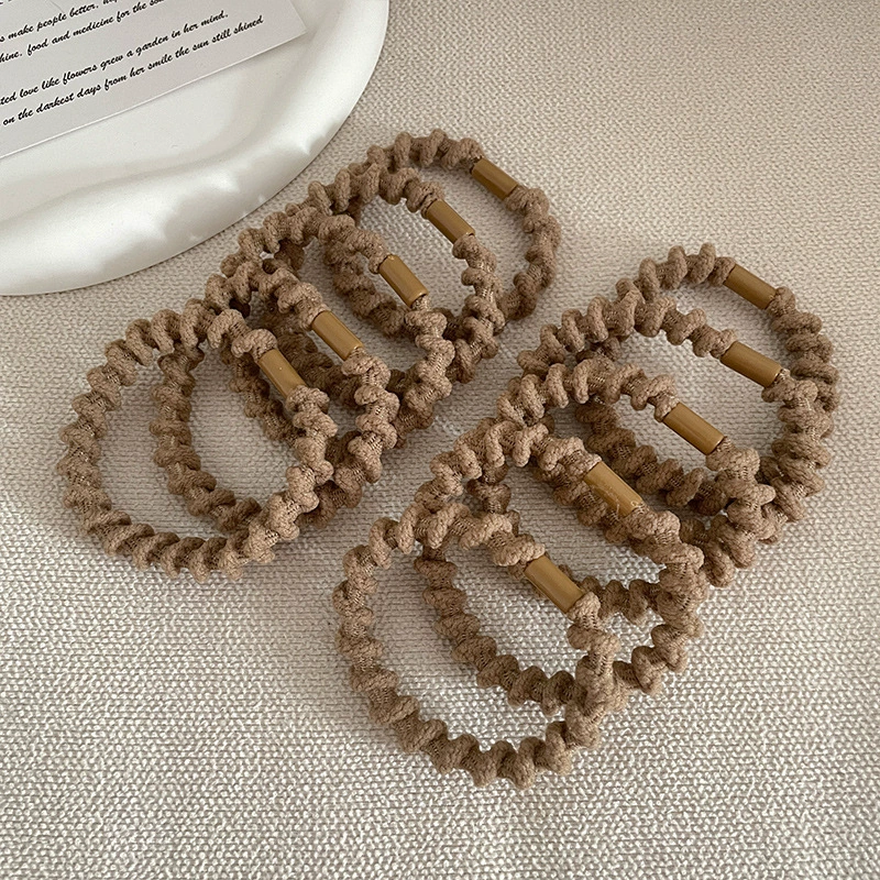 Набор эластичных резинок для волос, демисезонные аксессуары для хвоста, модные многоцветные
