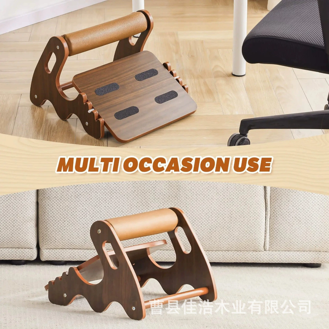 Новый многофункциональный педальный офисный растяжитель для ног из дерева, массажер для расслабления икр, наклонная педаль