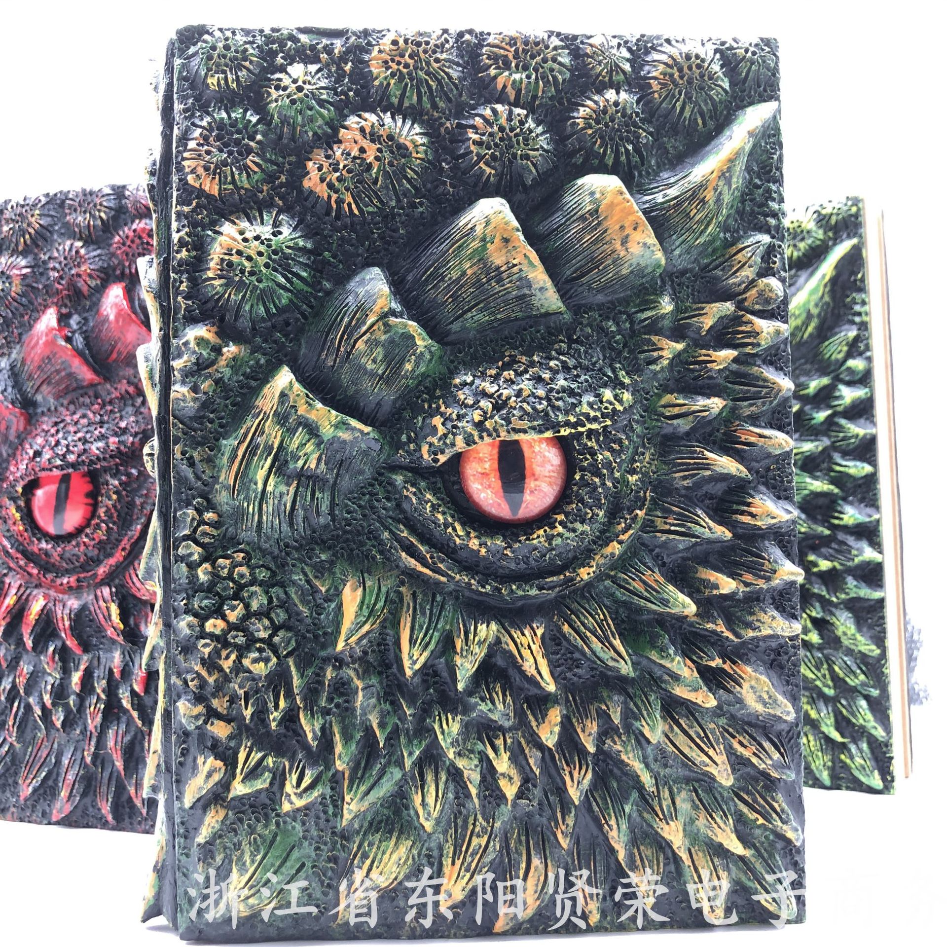 Estación independiente Nuevo Libro Del Dragón artesanía de resina Deluxe Libro de Dragón Animado Notebook