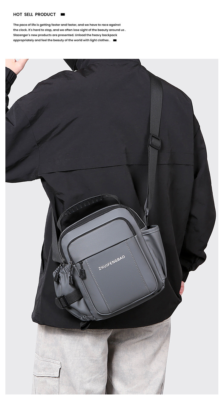 2025 New fashionable men's bag, large-capacity single-shoulder bag, durable backpack, multi-pocket business casual men's crossbody bag undefined