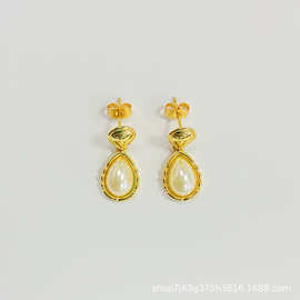 凯旋门几何形珍珠耳环小众法式设计高级感配饰女S925银针耳饰