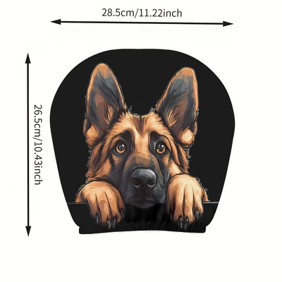 expression car pillowcases, elastic printed pillowcases, Universal seat cover - german-shepherd-cute-dog-double-sided-printing-1-piece