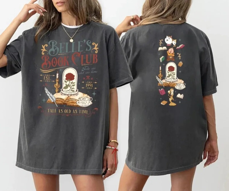 Belle Reading Club Shirt Beauty and the Beast Rose T-Shirt Book Lover Disney Shirt Ancient Story