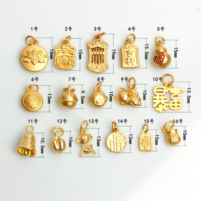 古法金diyブレスレットアクセサリー砂金アクセサリーネックレスペンダント手串隔珠アクセサリー材料|undefined