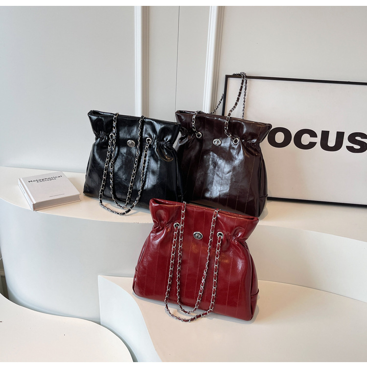 Retro dames schoudertas grote capaciteit lederen handtas_voghion.com
