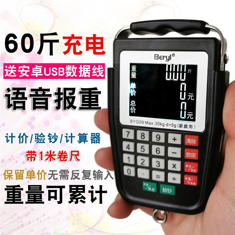 Voice-Enabled Charging Scale, Portable Scale, Precision Electronic Spring Scale, Express Scale, Luggage Scale, Mini Hook Scale, Grocery Scale