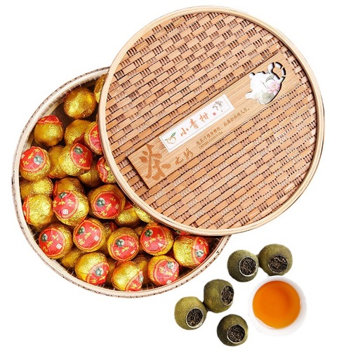 Xinhui Little Green Tangerine Tea 10-Year Ancient Tree Chenpi Pu'er Shou Tea Gift Box Little Tangerine Pu'er Tea Tianma No. 1
