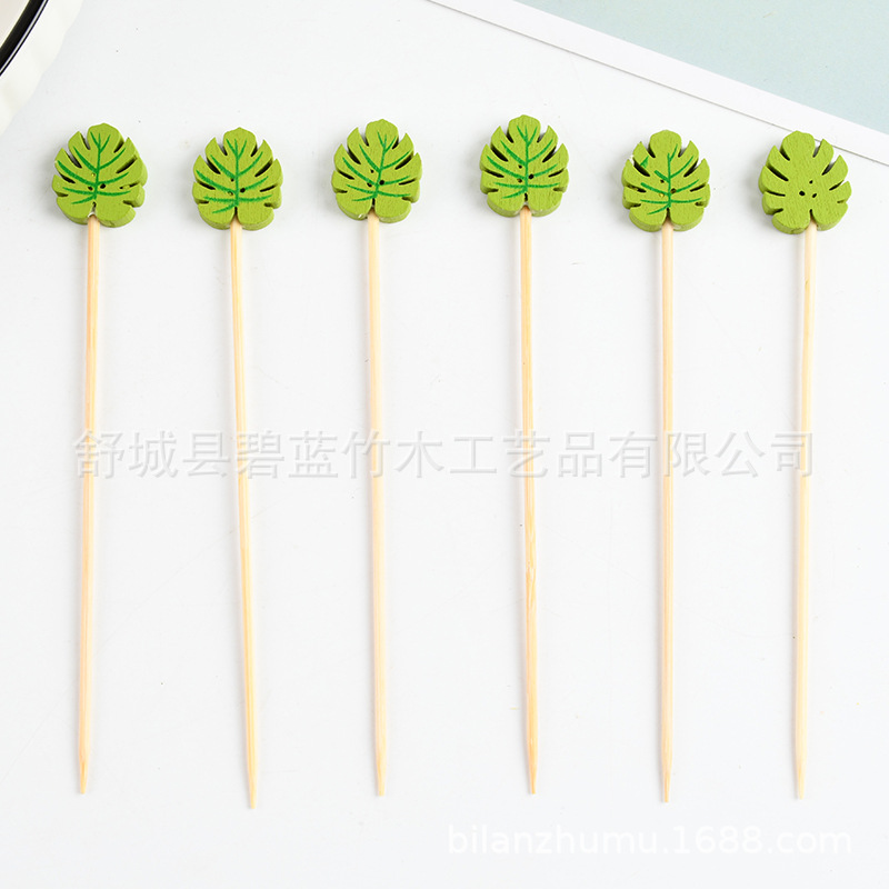 Inventario creativo de hojas verdes de fruta etiqueta de cóctel etiqueta de hotel restaurante bar de bambú etiqueta de fruta de pesca de bambú