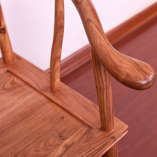 ♤ Mahogany Furniture Rosewood Armchair Chinese-Style Hedgehog Rosewood Armchair Solid Wood Backrest Chair Single Leisure Chair