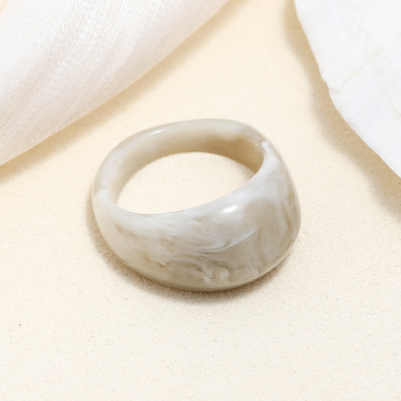 fashion new irregular diamond acrylic ring set