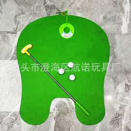 跨境玩具golf厕所高尔夫马桶高尔夫球马桶不锈钢球杆休闲运动玩具