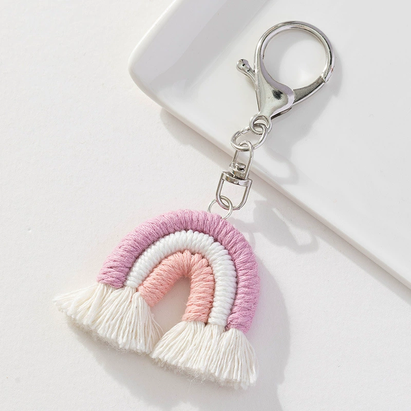 Fuchsia rainbow woven pendant, wall backpack, pack, factory direct supply