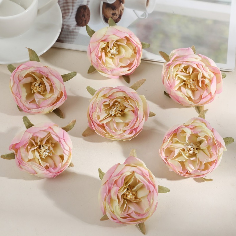 仿真花奥斯丁茶花朵簪花材料diy头饰发饰婚庆布景花墙仿真玫瑰|undefined