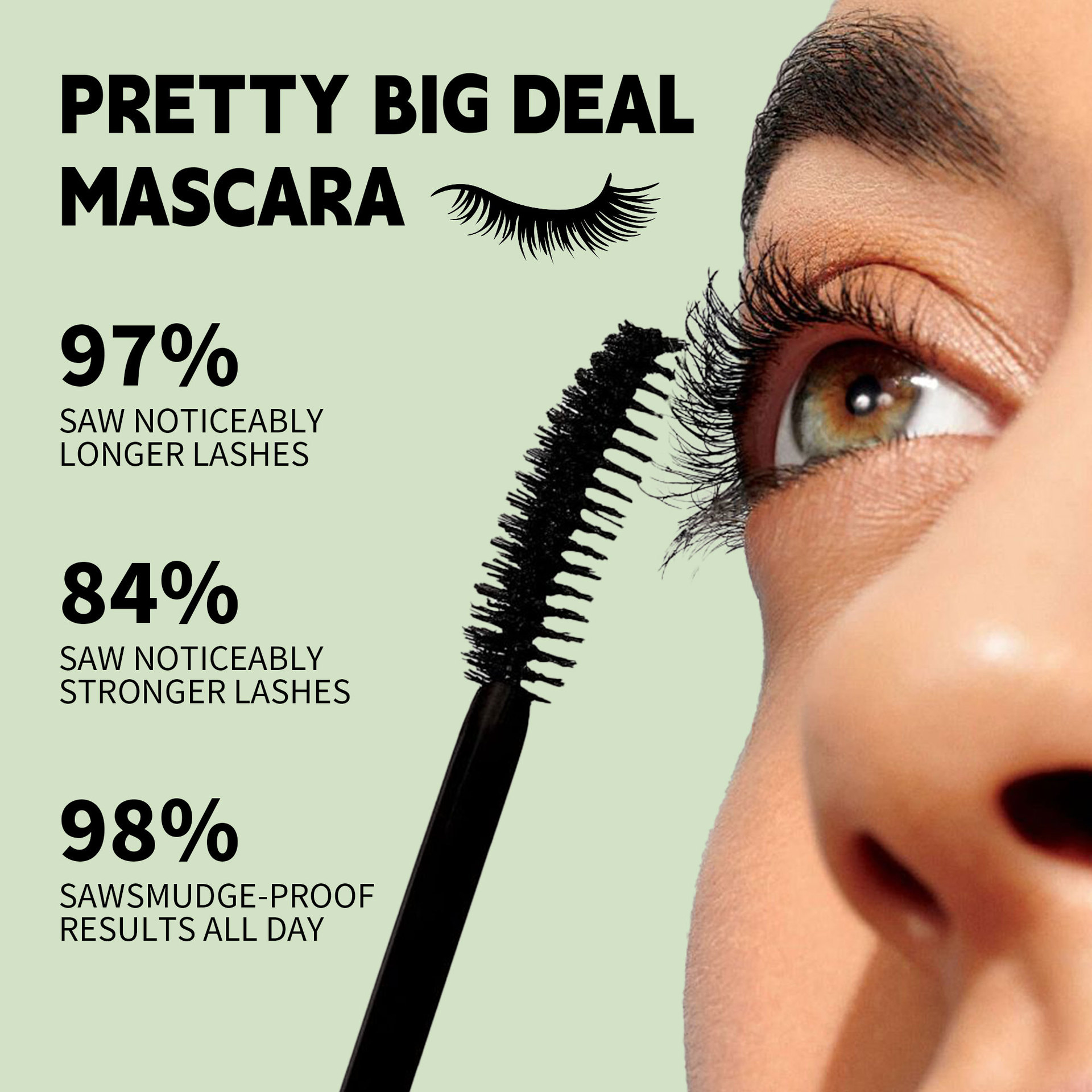 SHCOETY Cross-border 7D Mascara is waterproof, does not smudge, naturally slender, thick, long-lasting, and curls eyelashes as a base undefined