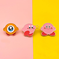 Cartoon Cute Pin Star Kirby Badge Metal Scarf Clip Independent Packaging Oil Decorative Accessory for Clothes