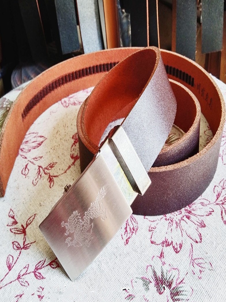 腰带男加长一层牛皮裤带自动扣无扣无头打孔皮带条宽黄色棕色其他