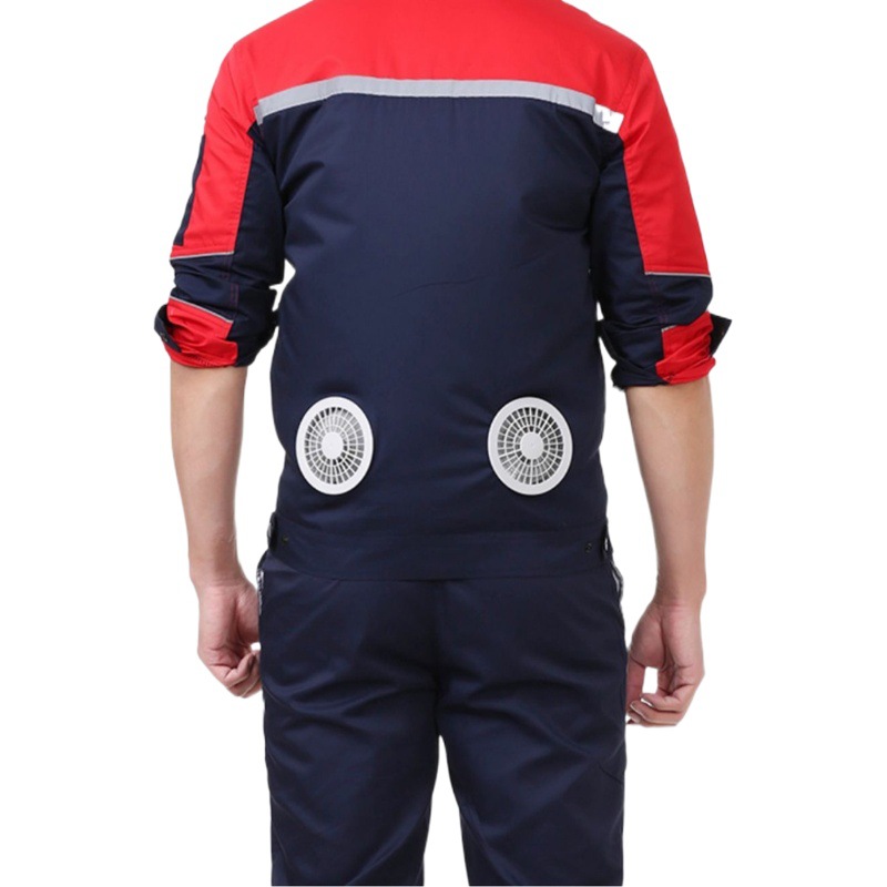 Verano de refrigeración aire acondicionado ropa de trabajo protección solar ventilador de refrigeración ropa al aire libre disipación de calor verano ropa de protección eléctrica ropa de trabajo