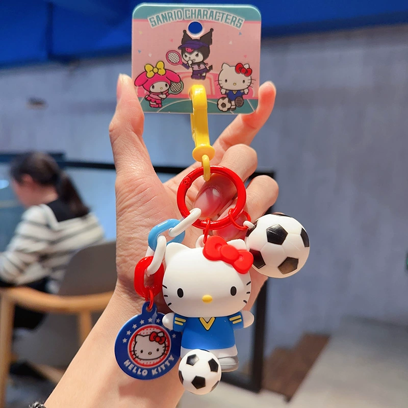 Плюшевый брелок Sanrio Hello Kitty, оригинал, мягкая подвеска 11×7.5 см, коллекционный талисман