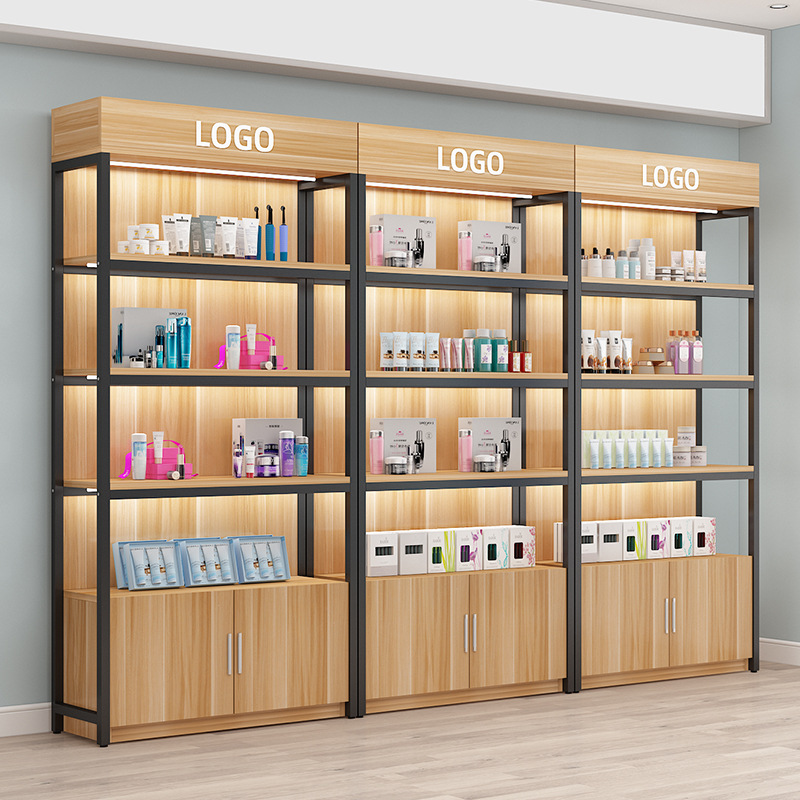 展示柜超市烟酒样品产品陈列柜子化妆品文具店宠物货架多层置物架