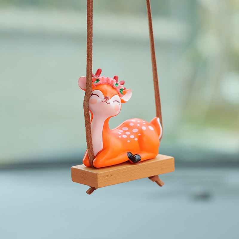 Yilu Shunfeng cartoon sika deer Car Rearview Mirror car pendant car decoration supplies car pendant pendant