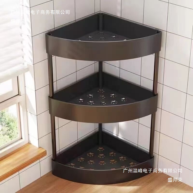 Countertop Corner Kitchen Storage Rack Oil Salt Sauce Vinegar Triangular Storage Rack Corner Bathroom Wash Storage Multi-Function