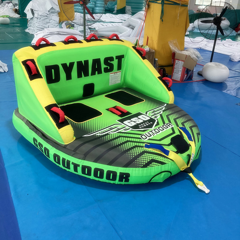 Suministro de fábrica de lanchas rápidas inflables marinas, sofá de arrastre, bote de aire de tracción de agua, anillo de arrastre de isla flotante al por mayor