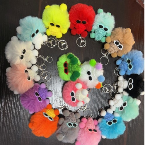 Nueva mascota Linda pequeña Cerda monstruo muñeca colgante anti-perdida llavero mochila colgante felpa Super lindo regalo